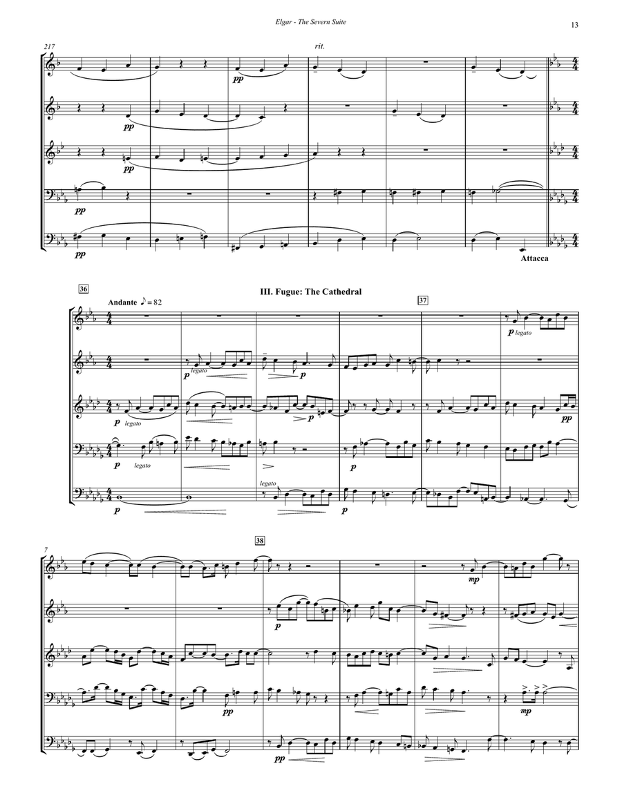 The Severn Suite for Brass Quintet Brass Quintet scores gallery preview page 8