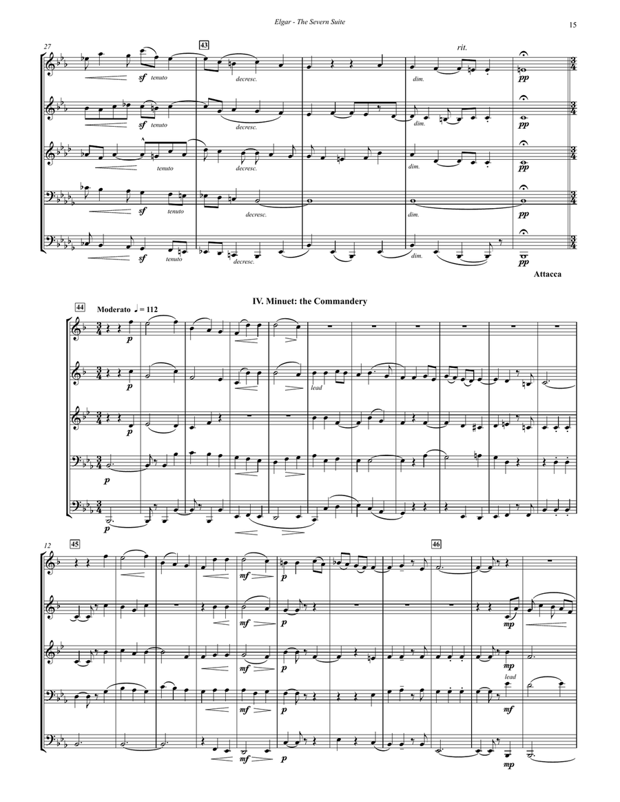 The Severn Suite for Brass Quintet Brass Quintet scores gallery preview page 9