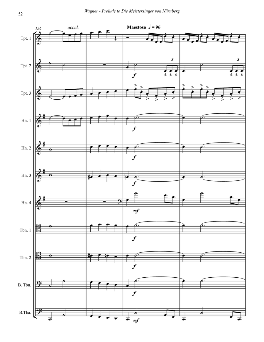 Prelude to Die Meistersigner for 11-part Brass Ensemble Score scores gallery preview page 7