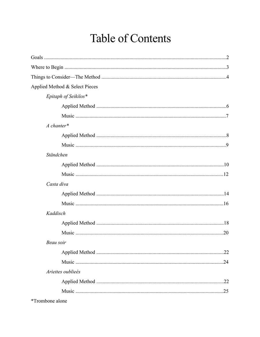 Songs for the Lyrical Trombonist Piano Accompaniment scores gallery preview page 2