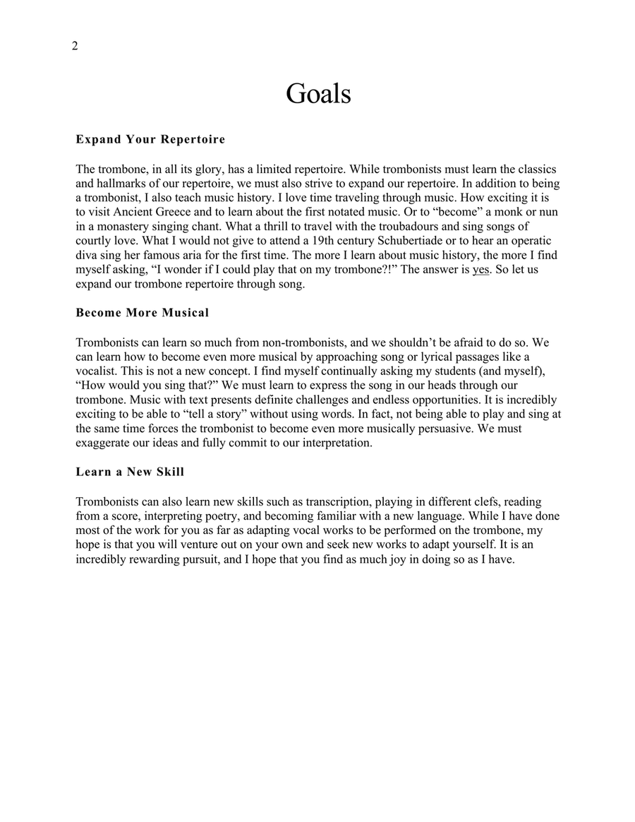 Songs for the Lyrical Trombonist Piano Accompaniment scores gallery preview page 3