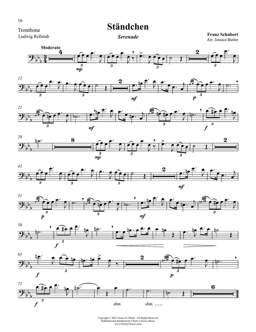 Songs for the Lyrical Trombonist Piano Accompaniment scores gallery preview page 6