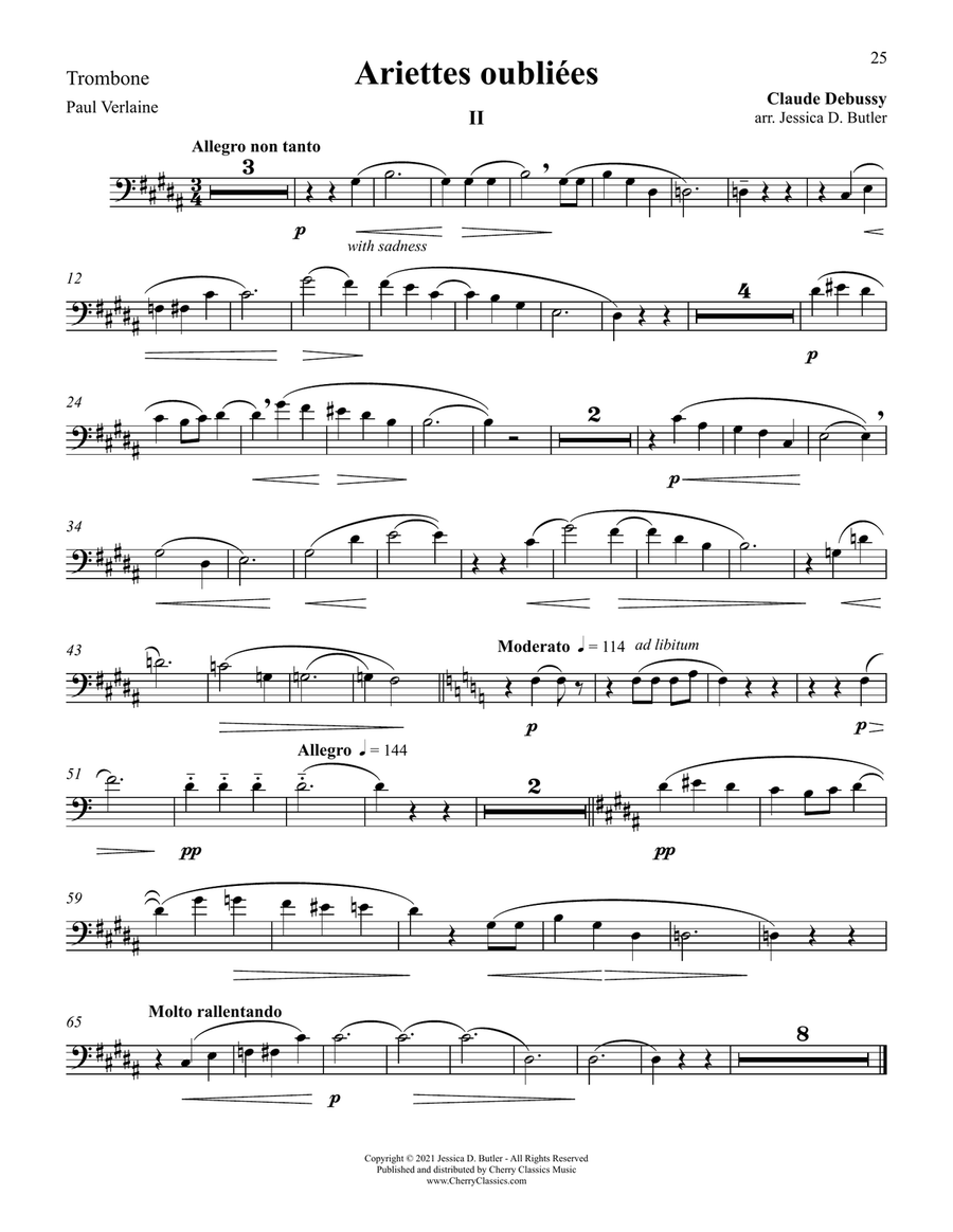 Songs for the Lyrical Trombonist Piano Accompaniment scores gallery preview page 9