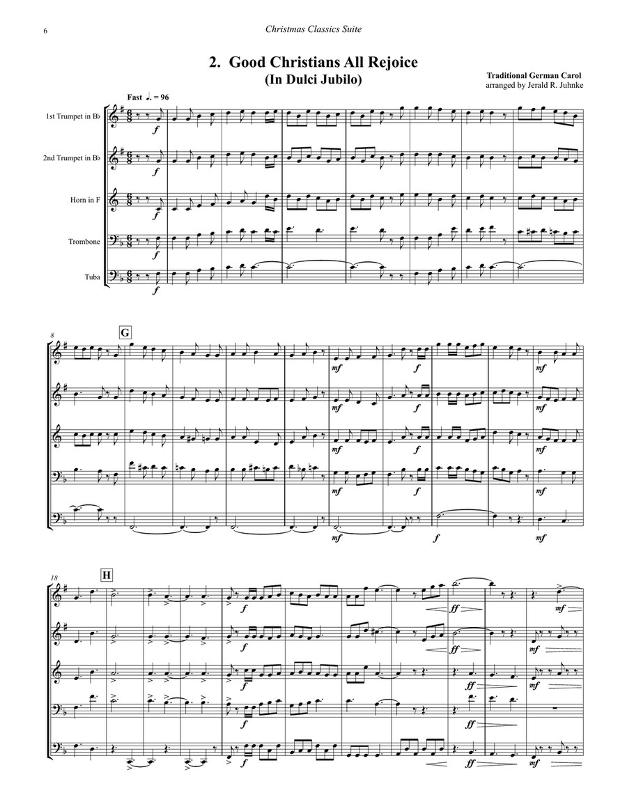 Christmas Classics Suite for Brass Quintet Brass Quintet scores gallery preview page 4