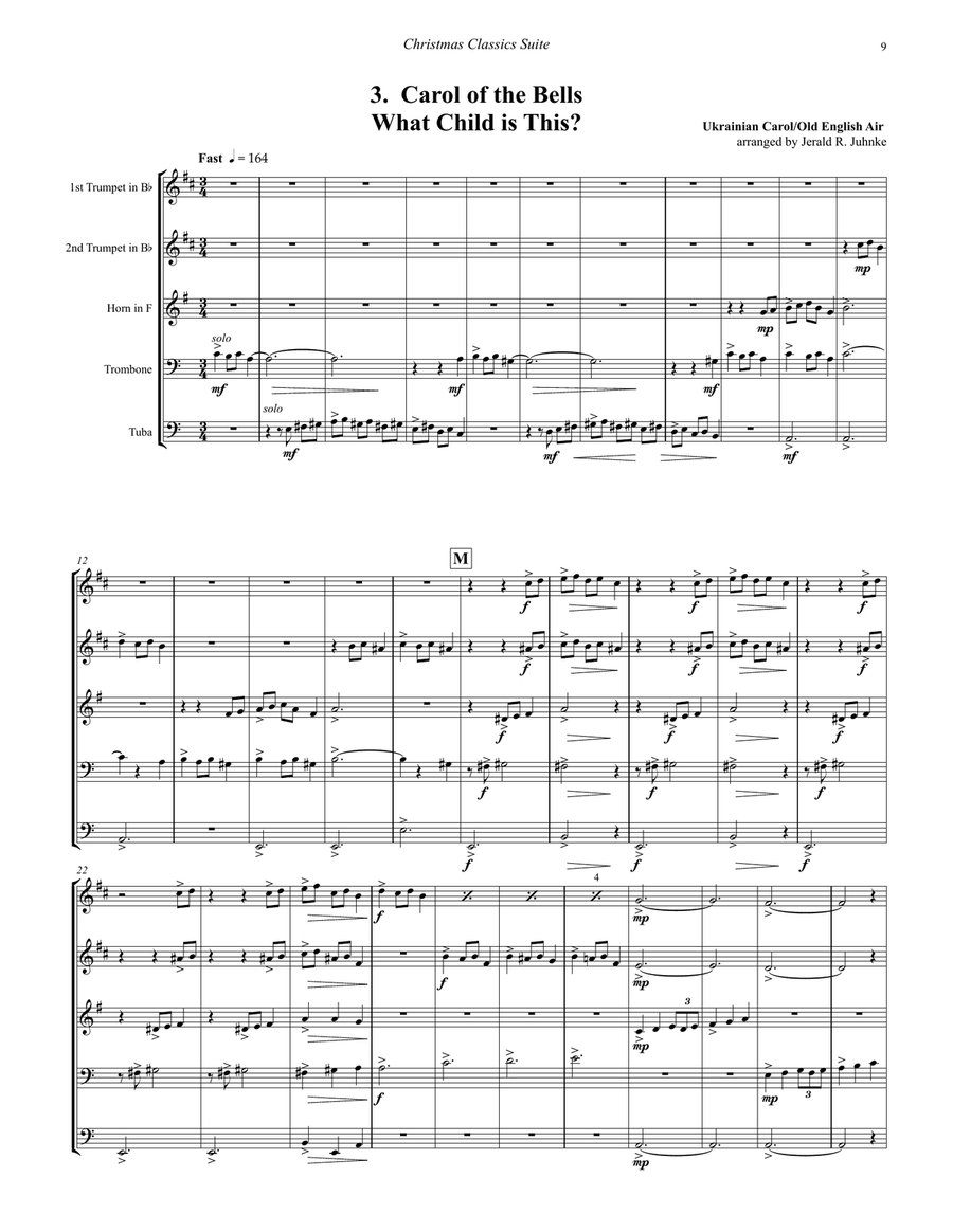 Christmas Classics Suite for Brass Quintet Brass Quintet scores gallery preview page 5