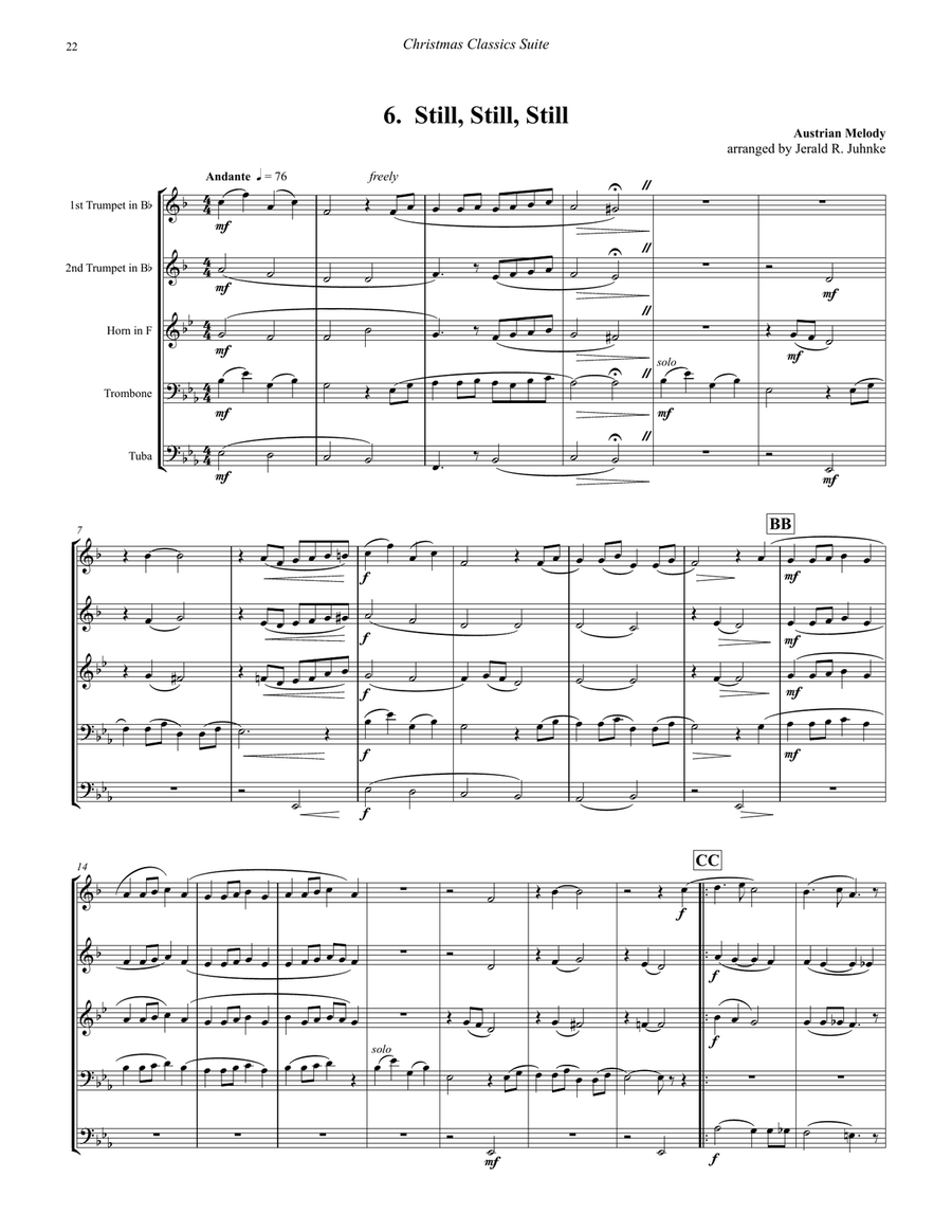 Christmas Classics Suite for Brass Quintet Brass Quintet scores gallery preview page 8
