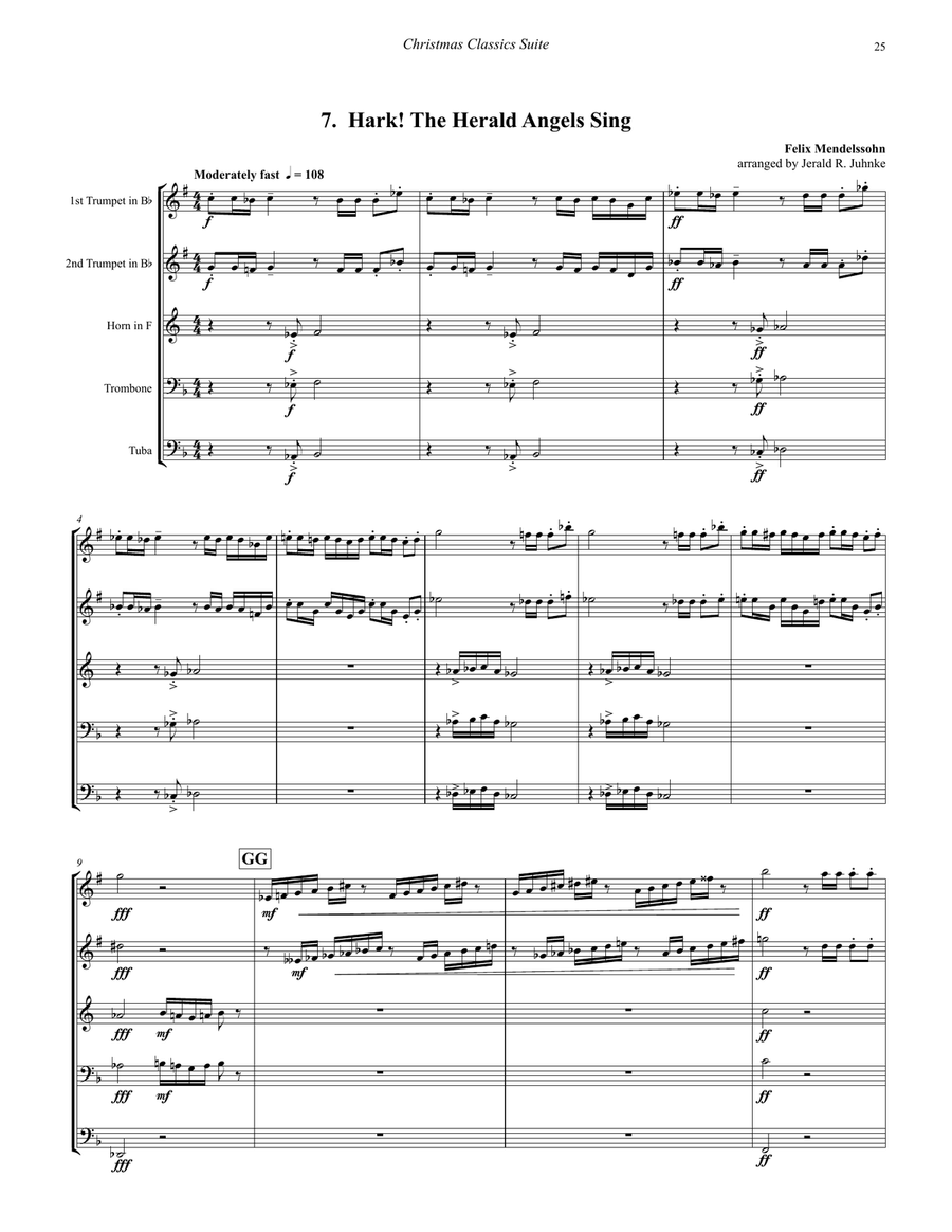 Christmas Classics Suite for Brass Quintet Brass Quintet scores gallery preview page 9