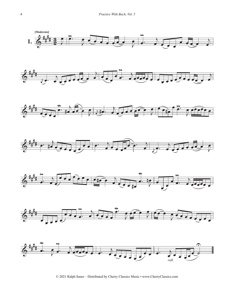 Practice With Bach for the Horn, Volume 5 A Cappella scores gallery preview page 3