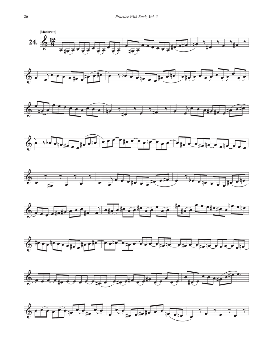 Practice With Bach for the Horn, Volume 5 A Cappella scores gallery preview page 6