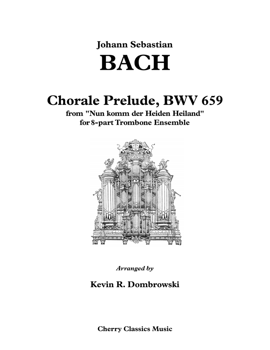 Chorale Prelude BWV 659 for 8-part Trombone Ensemble Score scores gallery preview page 2