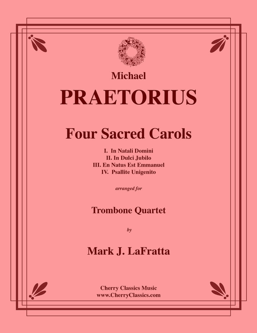 Four Sacred Carols for Trombone Quartet Trombone Quartet scores gallery preview page 1