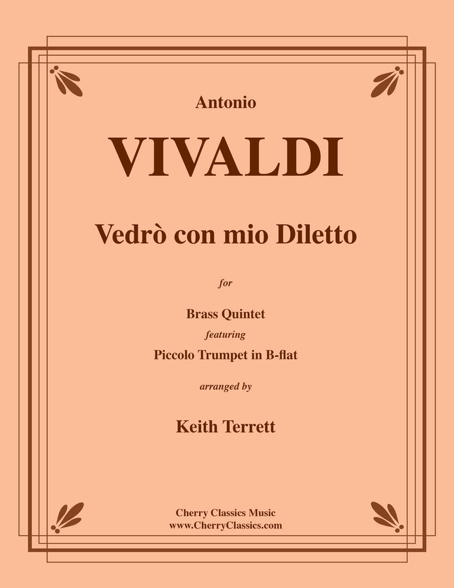 Vedrò con mio Diletto aria Piccolo Trumpet solo w Brass Quintet Brass Quintet scores gallery preview page 1