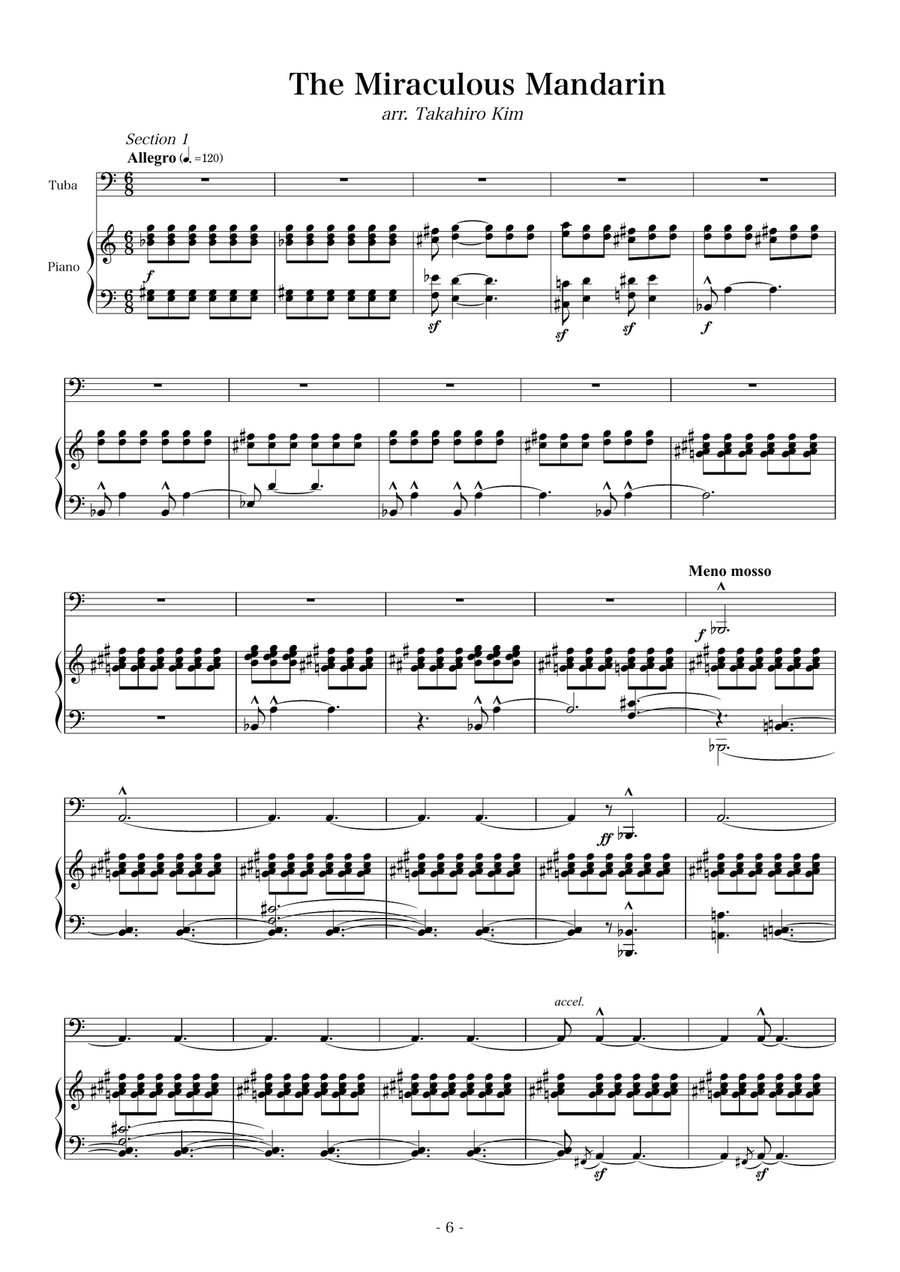 Orchestral Excerpts for Tuba with Piano accompaniment, Volume I Tuba scores gallery preview page 6