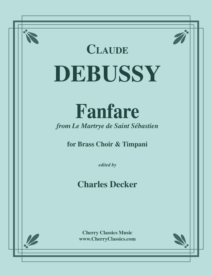 Fanfare from Le Martyre de Saint Sébastien for Brass Choir and Timpani Score scores gallery preview page 1