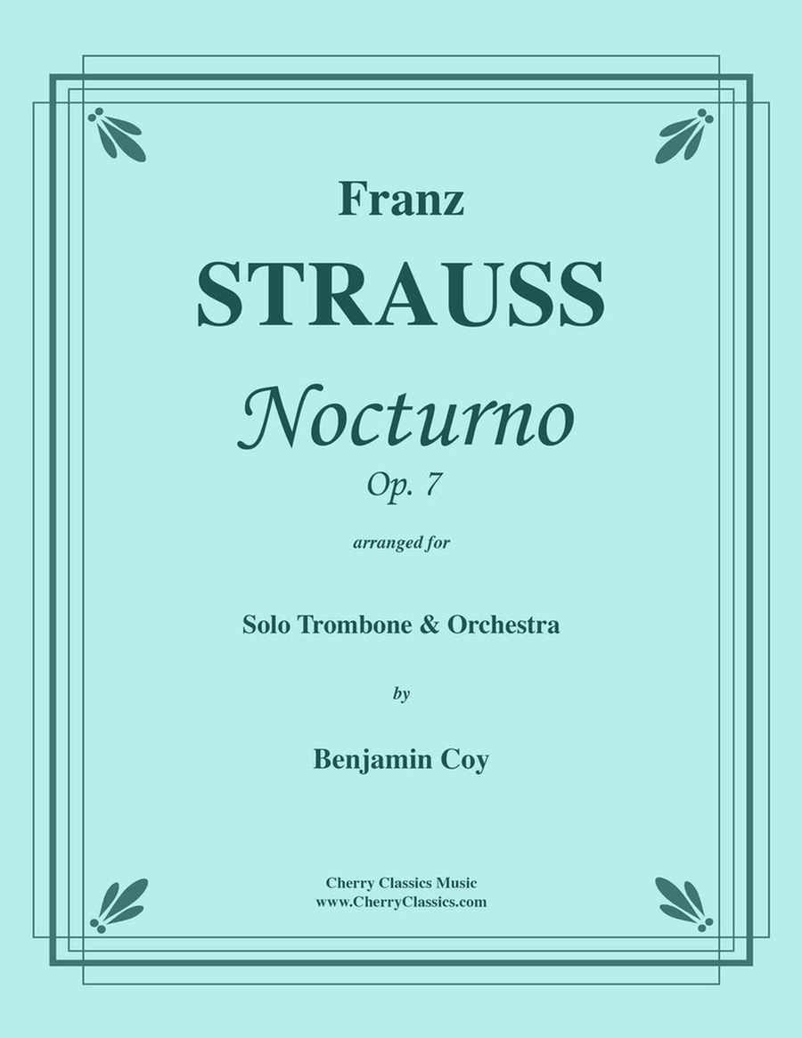 Nocturno, Op. 7 for Solo Trombone and Orchestra Orchestra scores gallery preview page 1