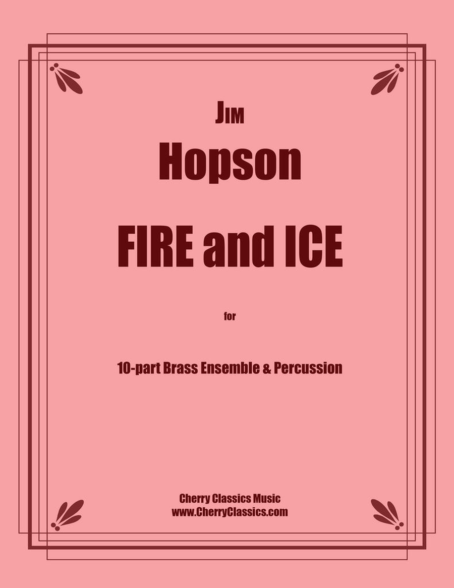 Fire and Ice for 10-part Brass Ensemble and Percussion Percussion scores gallery preview page 1