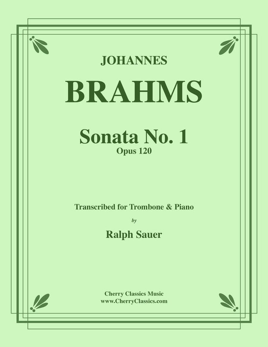 Sonata No 1, Op. 120 for Trombone and Piano Piano Accompaniment scores gallery preview page 1