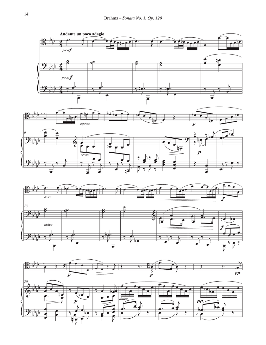 Sonata No 1, Op. 120 for Trombone and Piano Piano Accompaniment scores gallery preview page 4