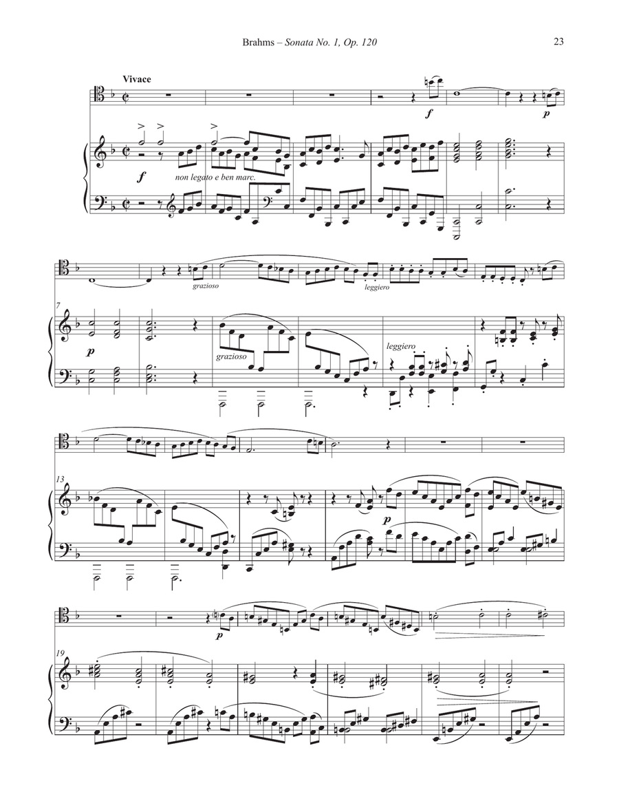 Sonata No 1, Op. 120 for Trombone and Piano Piano Accompaniment scores gallery preview page 6