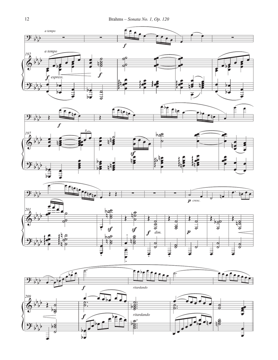 Sonata No. 1, Op. 120 for Euphonium and Piano Euphonium scores gallery preview page 3