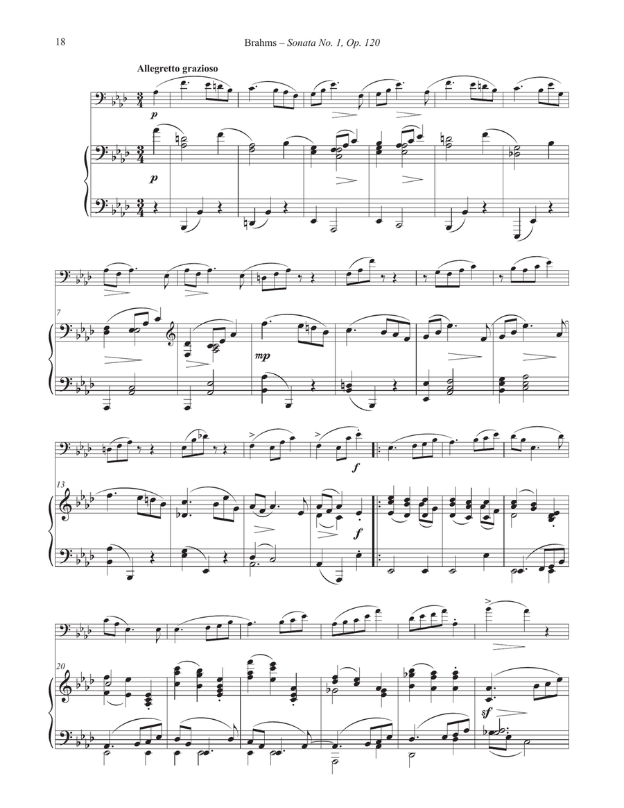 Sonata No. 1, Op. 120 for Euphonium and Piano Euphonium scores gallery preview page 5