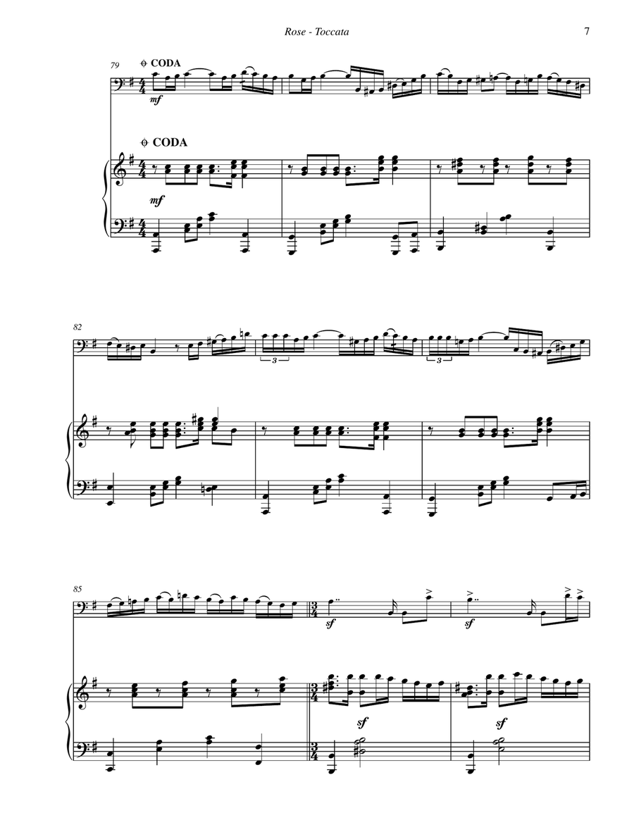 Toccata for Bass Trombone and Piano Bass Trombone scores gallery preview page 5