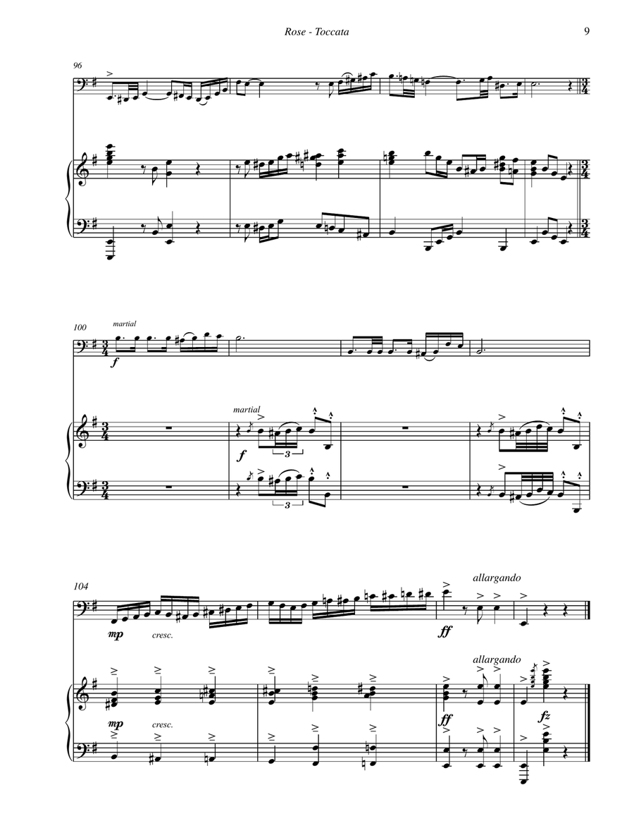 Toccata for Bass Trombone and Piano Bass Trombone scores gallery preview page 6