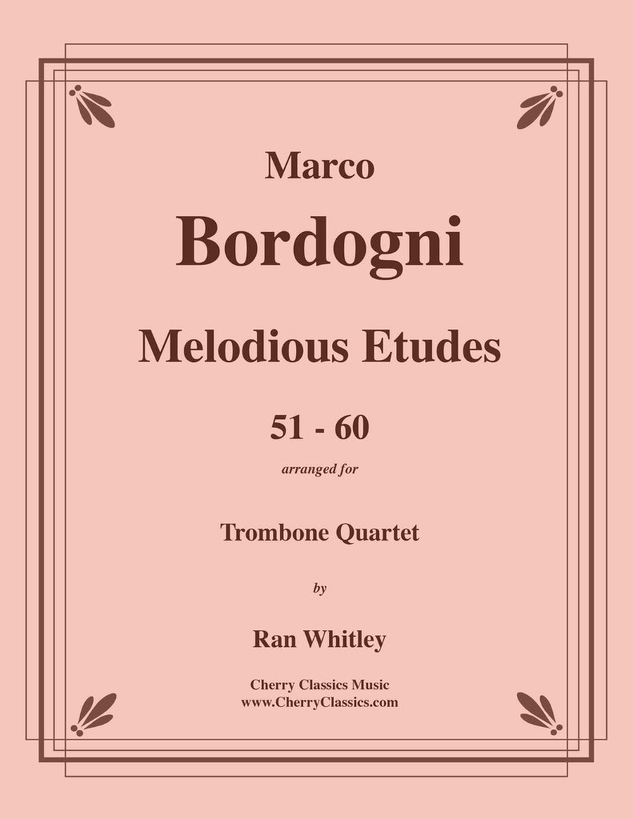 Melodious Etudes 51-60 for Trombone Quartet Trombone Quartet scores gallery preview page 1