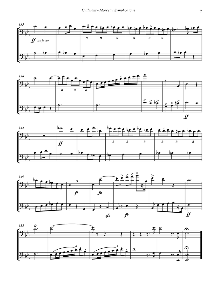 Morceau Symphonique for Two Trombones Trombone Duet scores gallery preview page 6