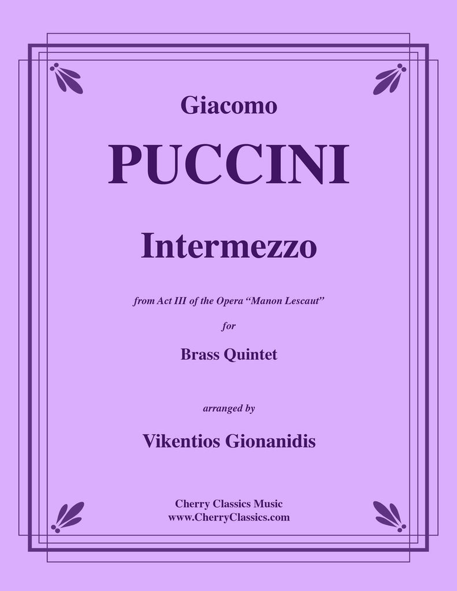 Intermezzo from Act III of Manon Lescaut for Brass Quintet Brass Quintet scores gallery preview page 1