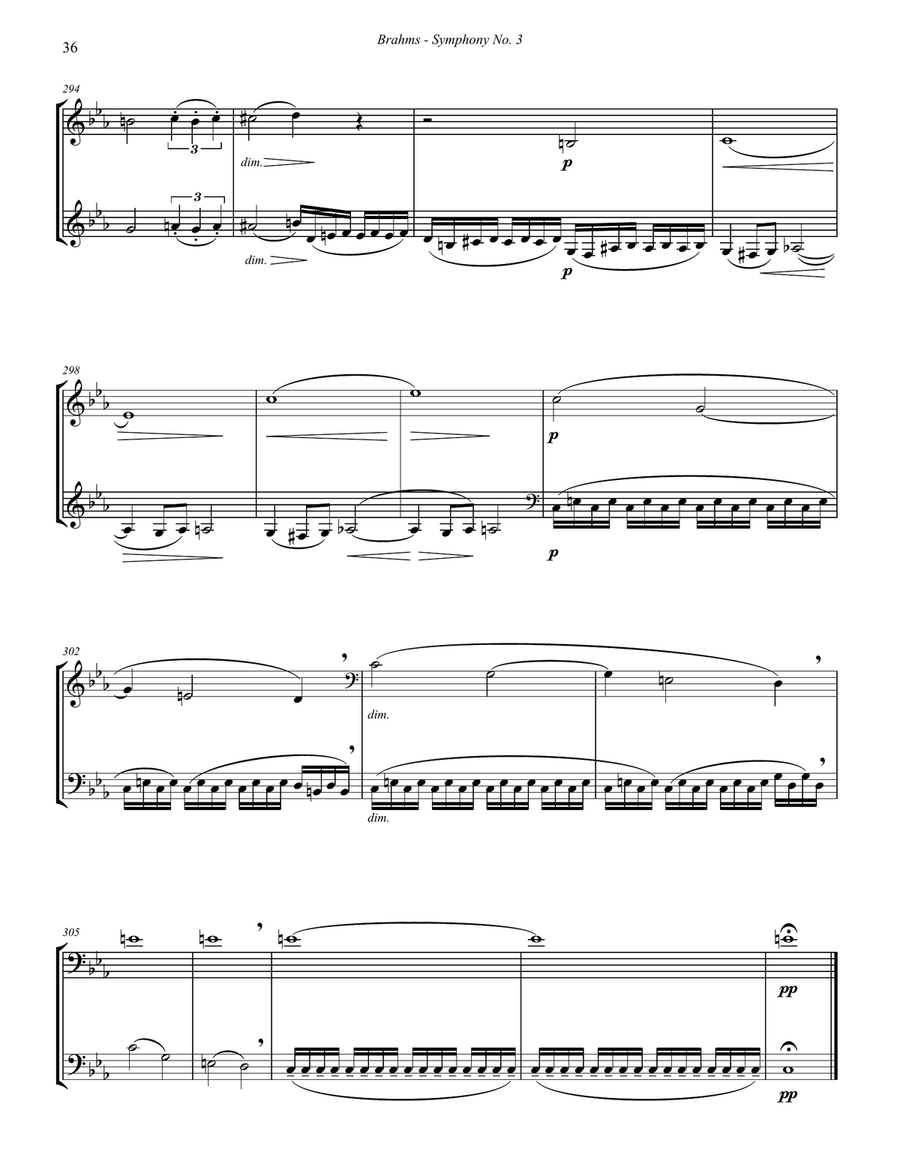 Symphony No. 3 Op. 90 for Two Horns Brass Duet scores gallery preview page 7