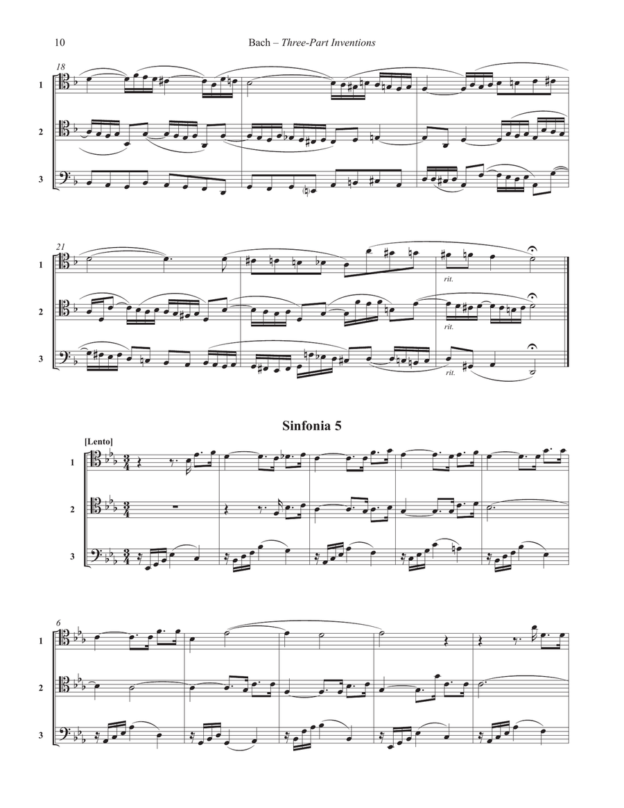 Three-Part Inventions for Trombone Trio Trombone Trio scores gallery preview page 4