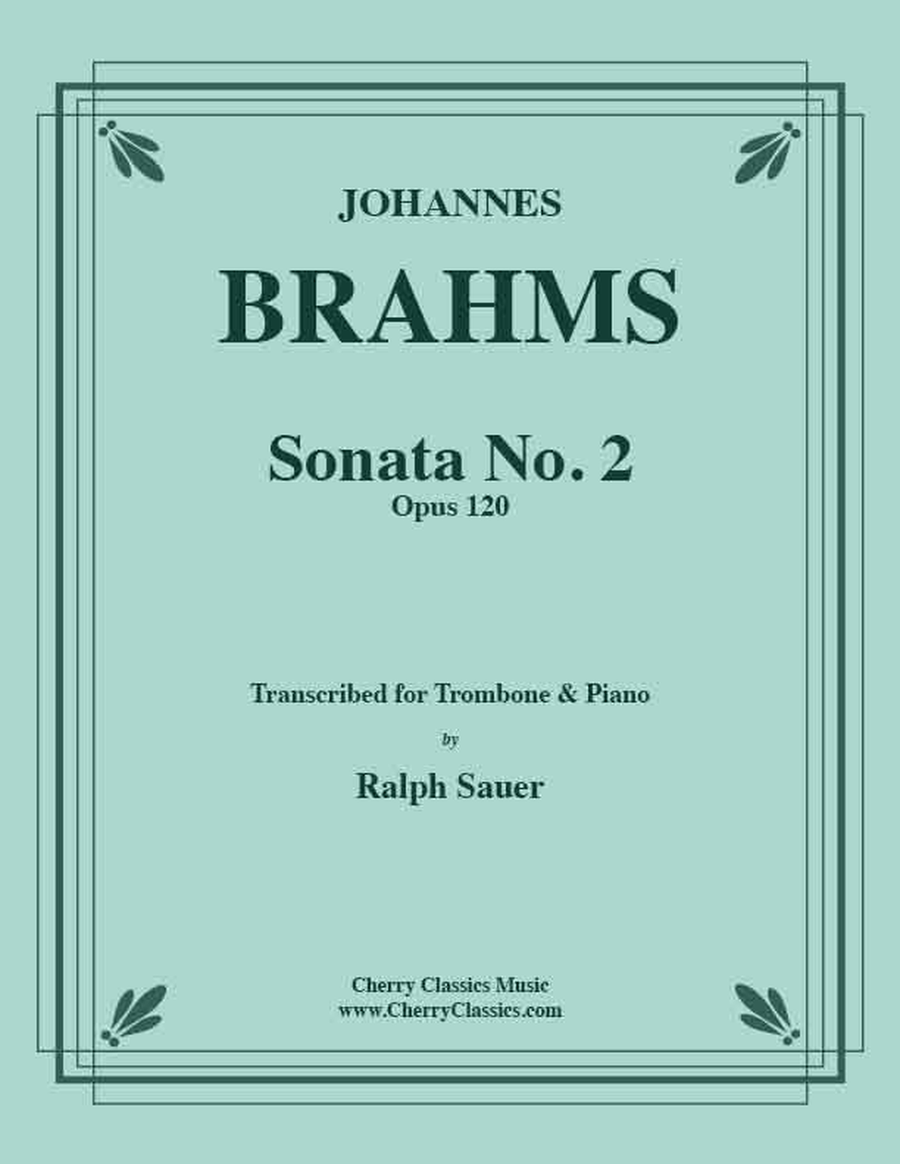 Sonata No. 2, Op. 120 for Trombone and Piano Piano Accompaniment scores gallery preview page 1