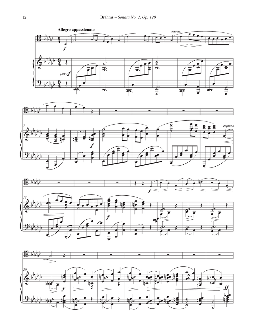Sonata No. 2, Op. 120 for Trombone and Piano Piano Accompaniment scores gallery preview page 3