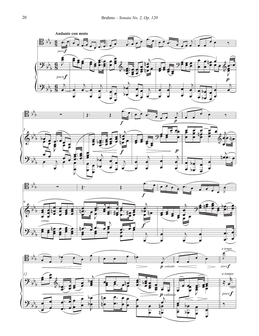 Sonata No. 2, Op. 120 for Trombone and Piano Piano Accompaniment scores gallery preview page 4
