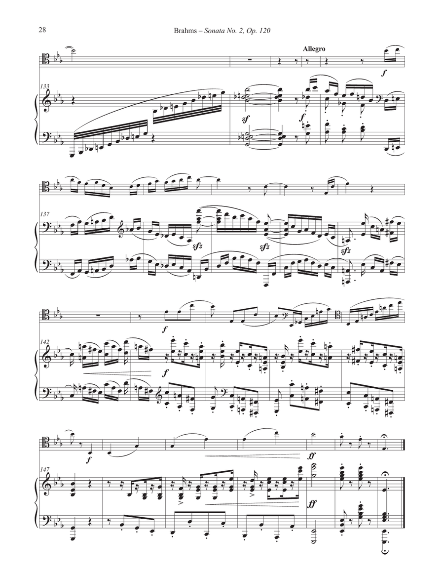 Sonata No. 2, Op. 120 for Trombone and Piano Piano Accompaniment scores gallery preview page 5