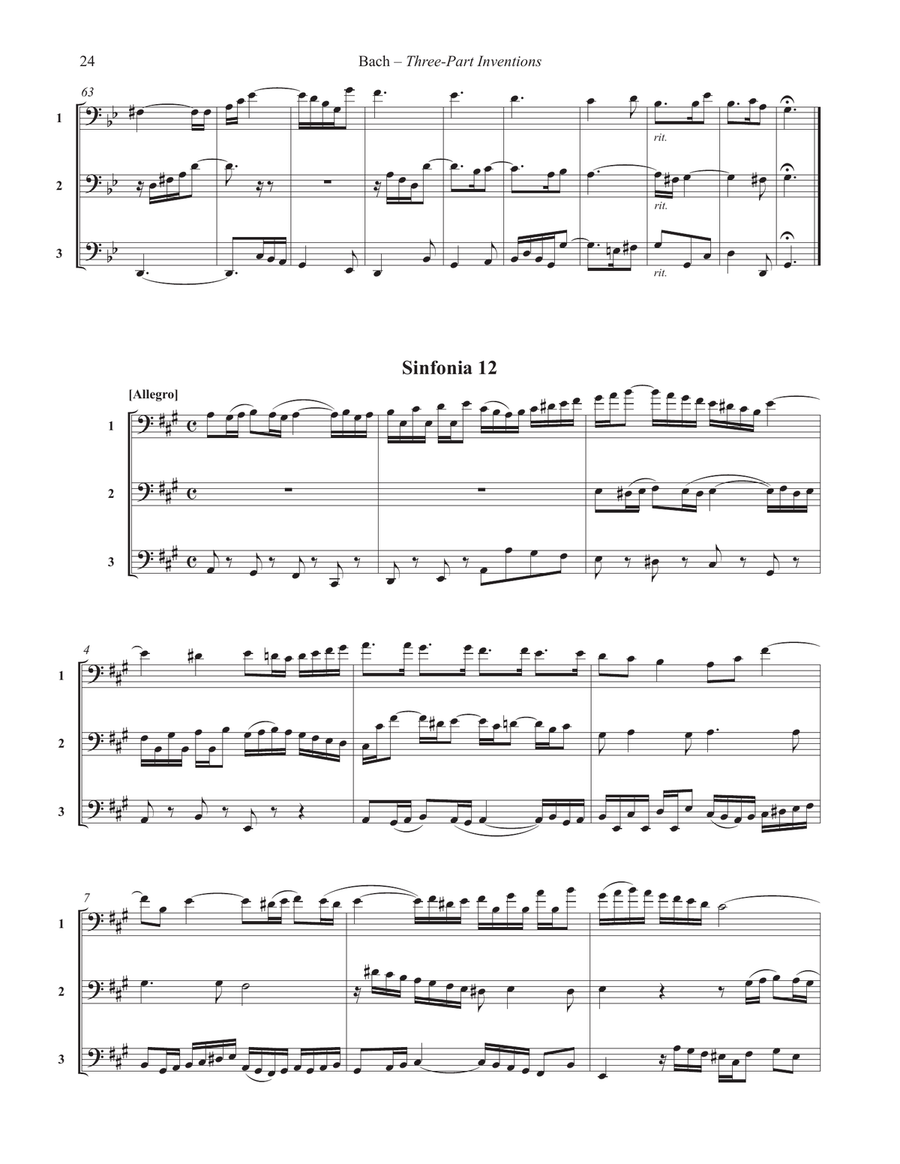 Three-Part Inventions for Euphonium Trio Brass Trio scores gallery preview page 7