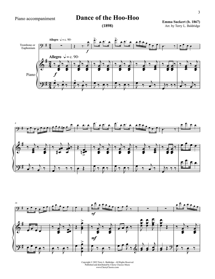 Great American Rags for Trombone or Euphonium & Piano Volume 1 Euphonium scores gallery preview page 3