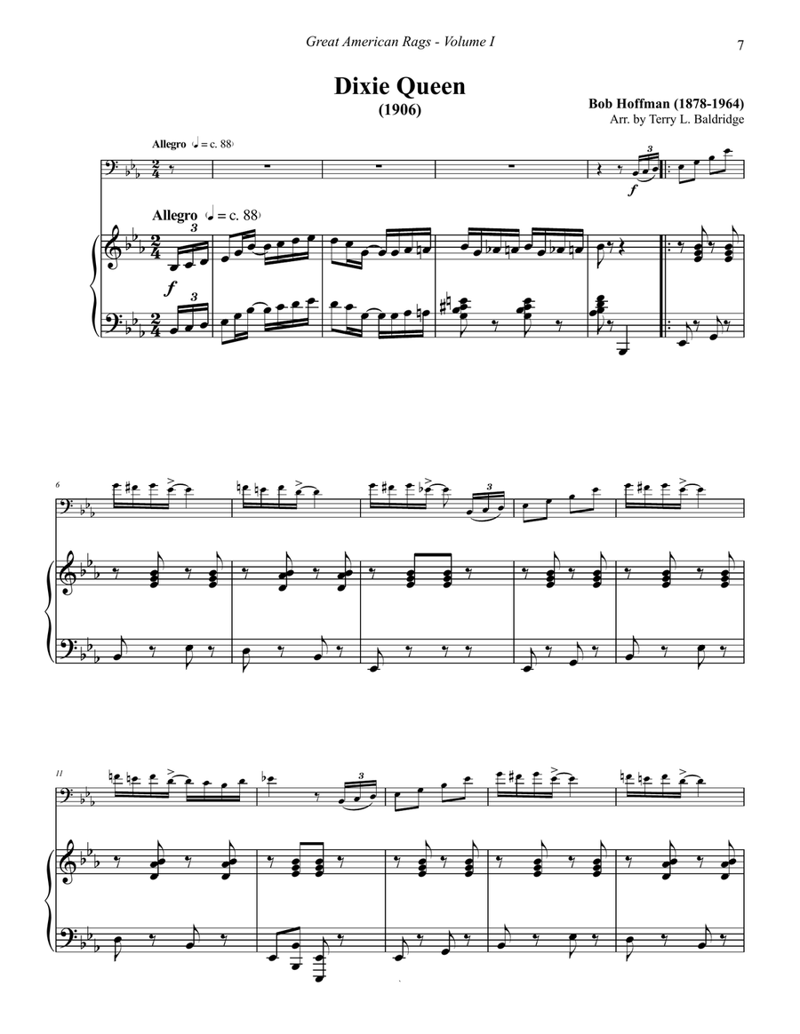 Great American Rags for Trombone or Euphonium & Piano Volume 1 Euphonium scores gallery preview page 4