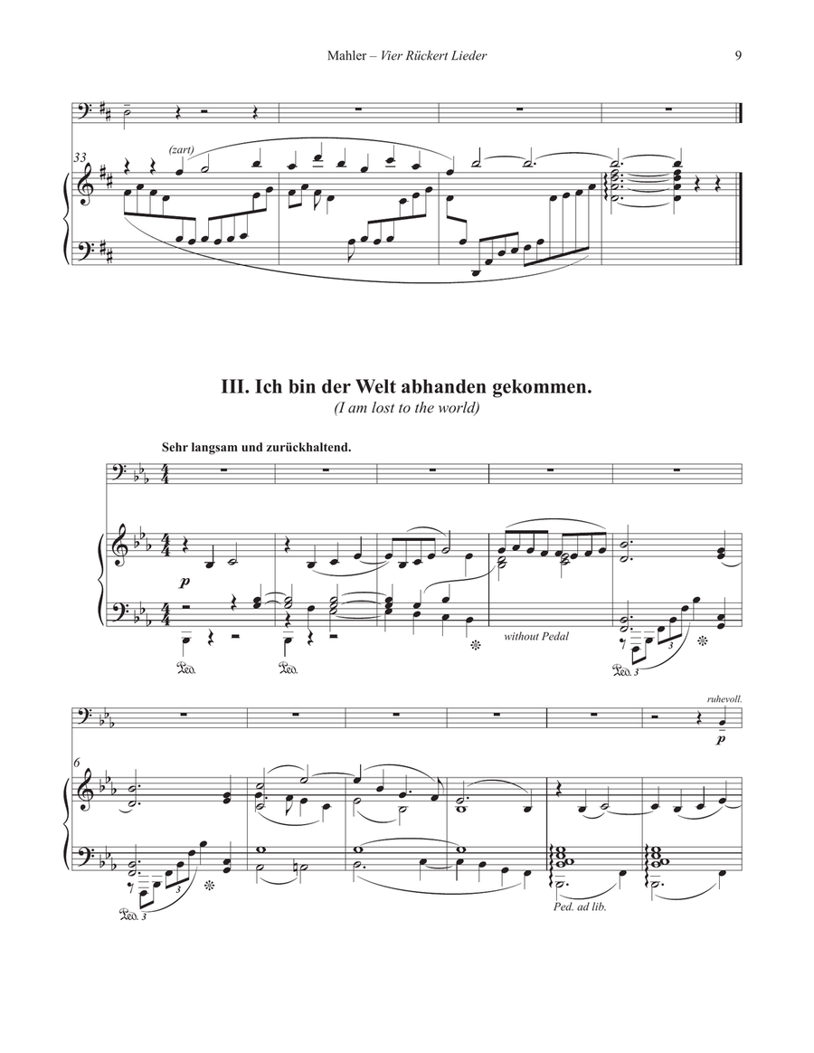 Vier Rückert Lieder for Trombone and Piano Piano Accompaniment scores gallery preview page 6