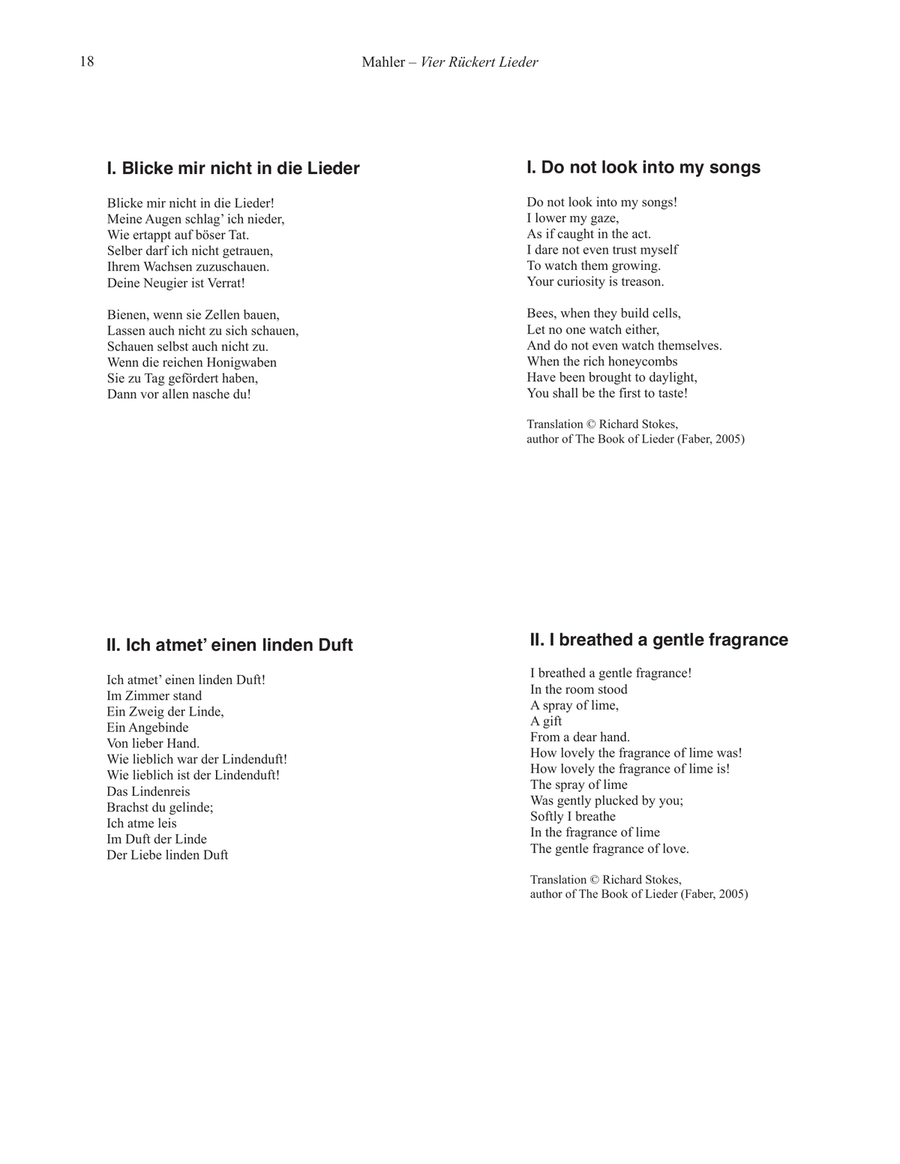 Vier Rückert Lieder for Trombone and Piano Piano Accompaniment scores gallery preview page 8