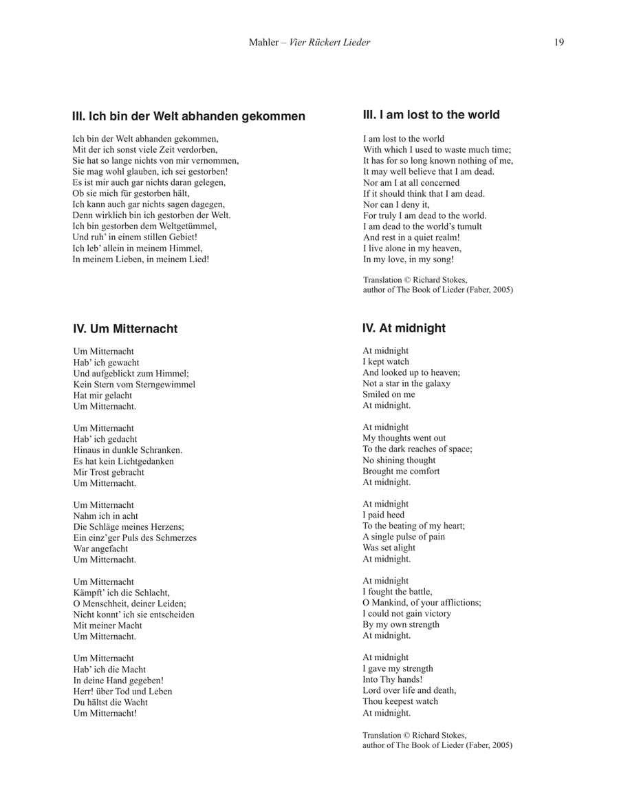 Vier Rückert Lieder for Trombone and Piano Piano Accompaniment scores gallery preview page 9