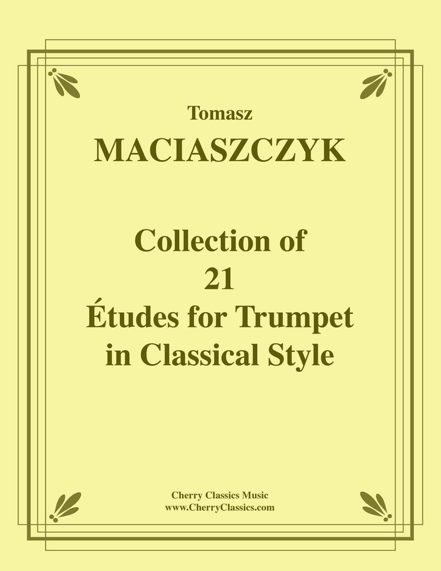 Collection of 21 Etudes for Trumpet in Classical Style C Trumpet scores gallery preview page 1