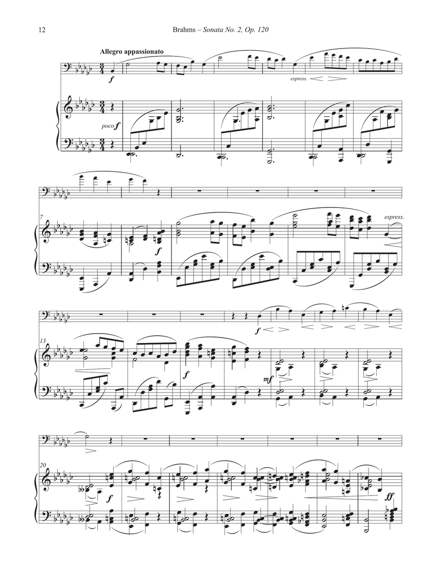 Sonata No. 2, Op. 120 for Euphonium and Piano Euphonium scores gallery preview page 3