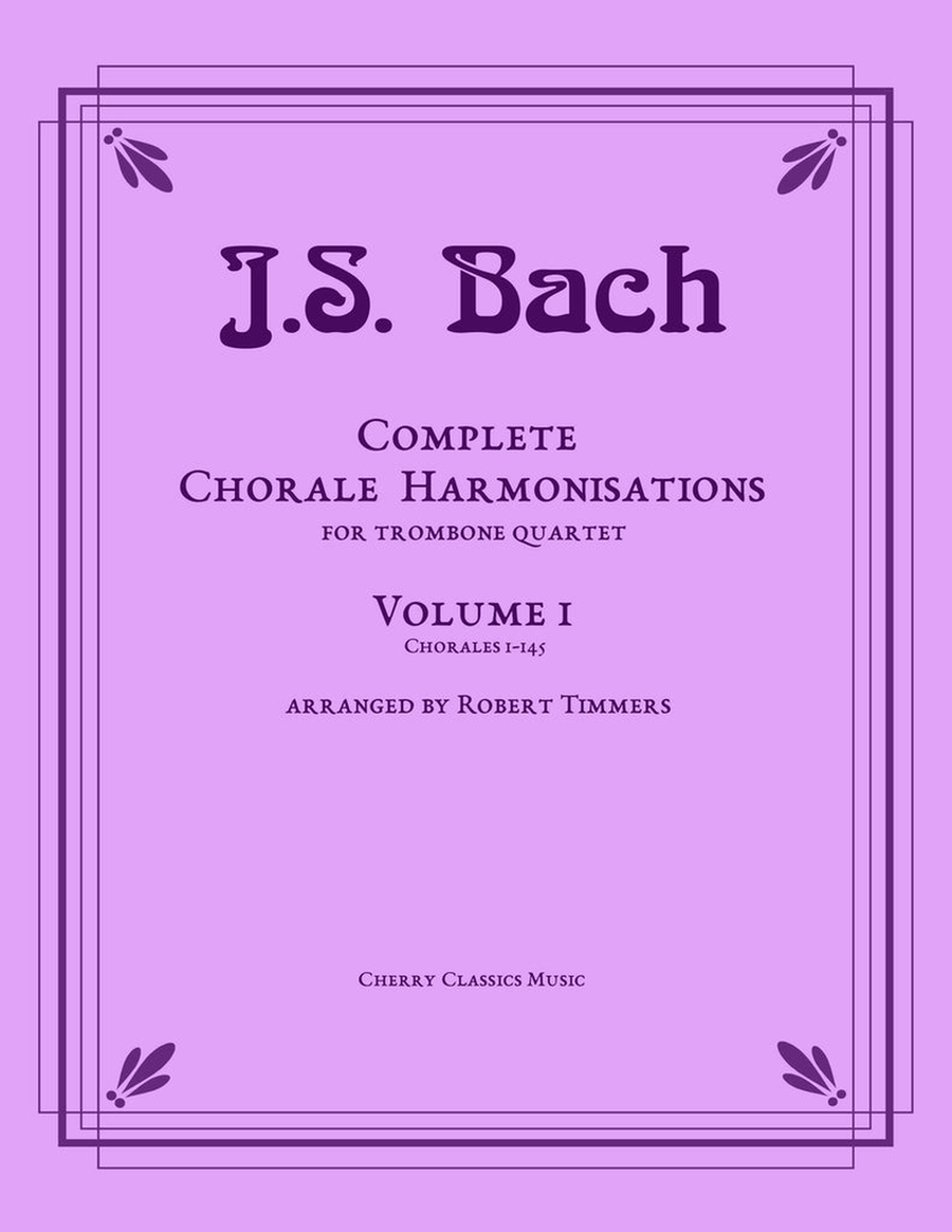 Bach Chorales for Trombone Quartet Volume 1 Trombone Quartet scores gallery preview page 1