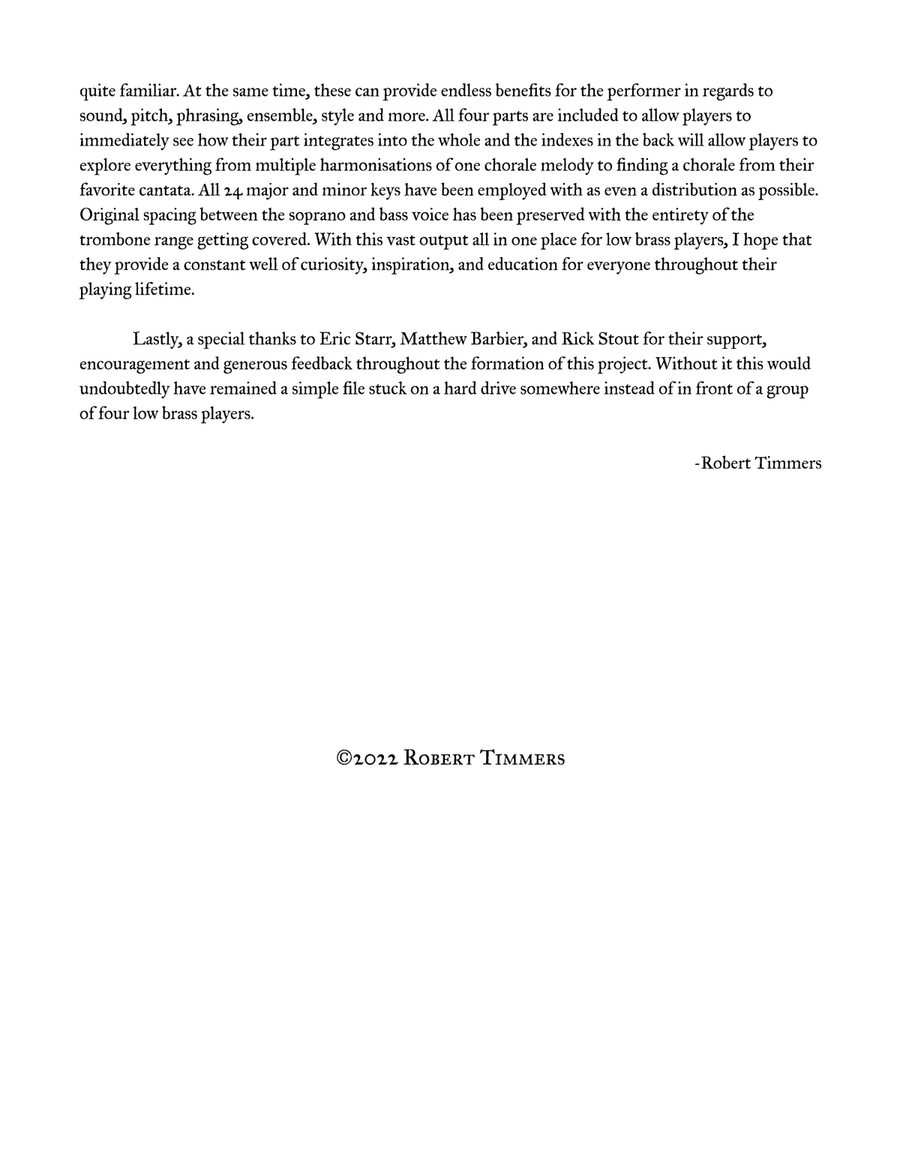 Bach Chorales for Trombone Quartet Volume 1 Trombone Quartet scores gallery preview page 4