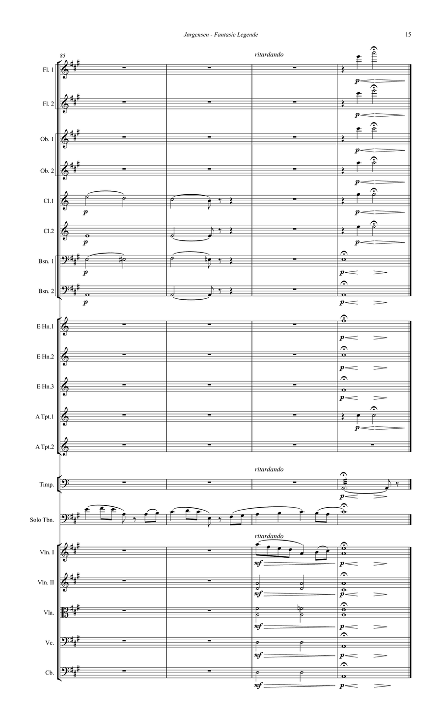 Fantasie-Legende for Trombone Solo and Orchestra Orchestra scores gallery preview page 6