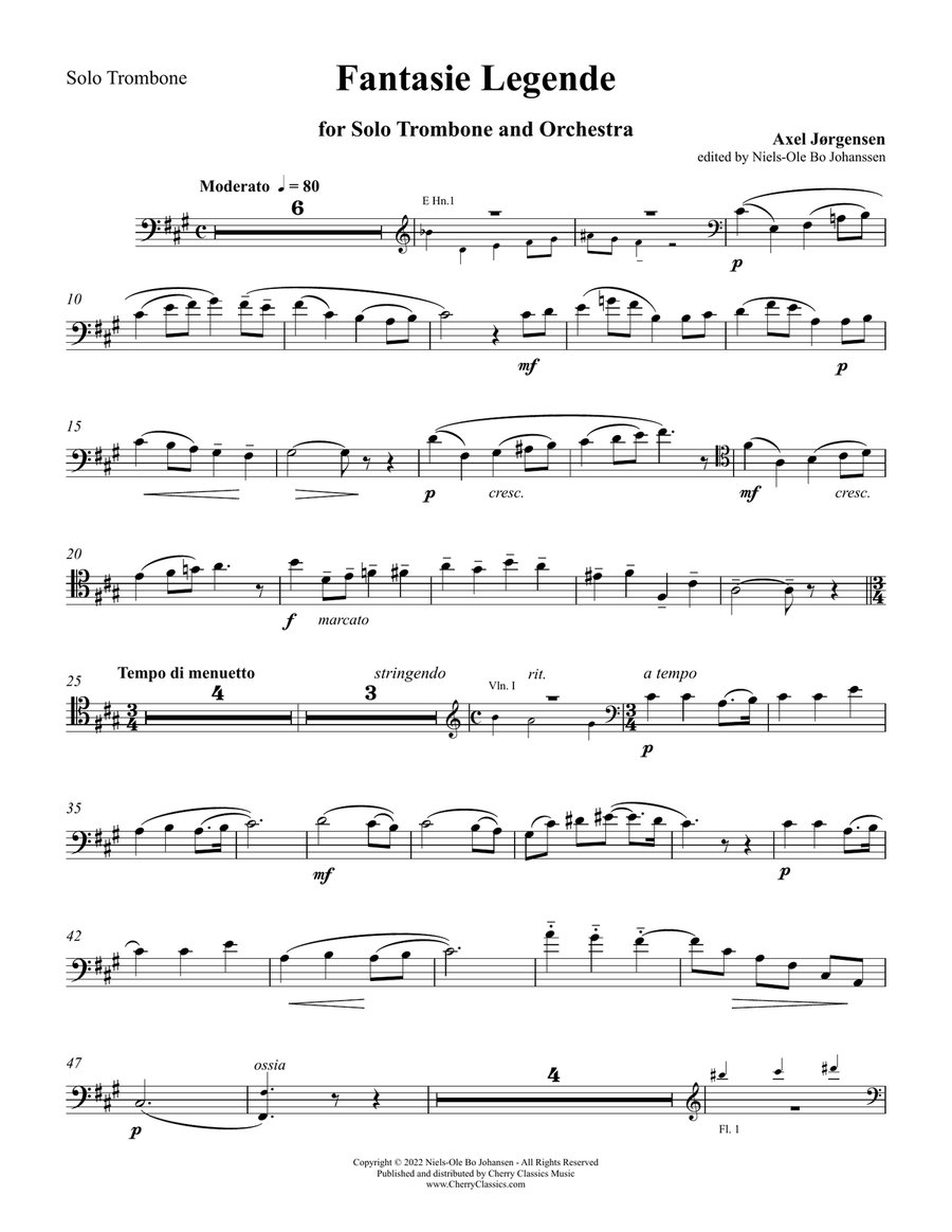Fantasie-Legende for Trombone Solo and Orchestra Orchestra scores gallery preview page 7