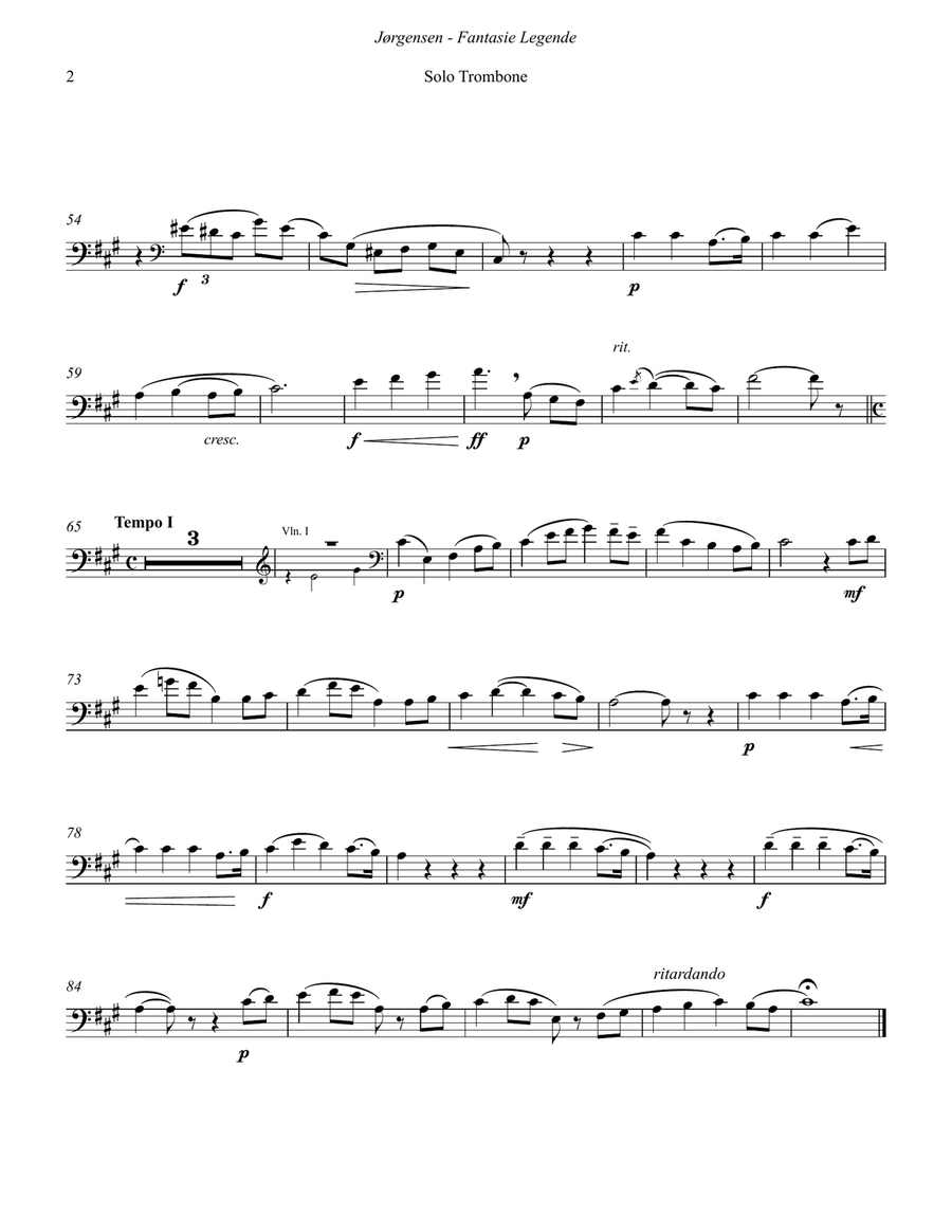Fantasie-Legende for Trombone Solo and Orchestra Orchestra scores gallery preview page 8