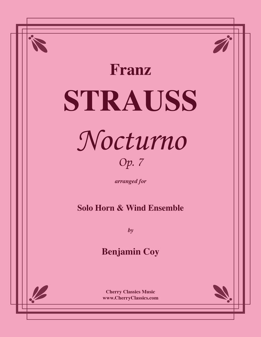 Nocturno, Op. 7 for Solo Horn and Wind Ensemble Score scores gallery preview page 1